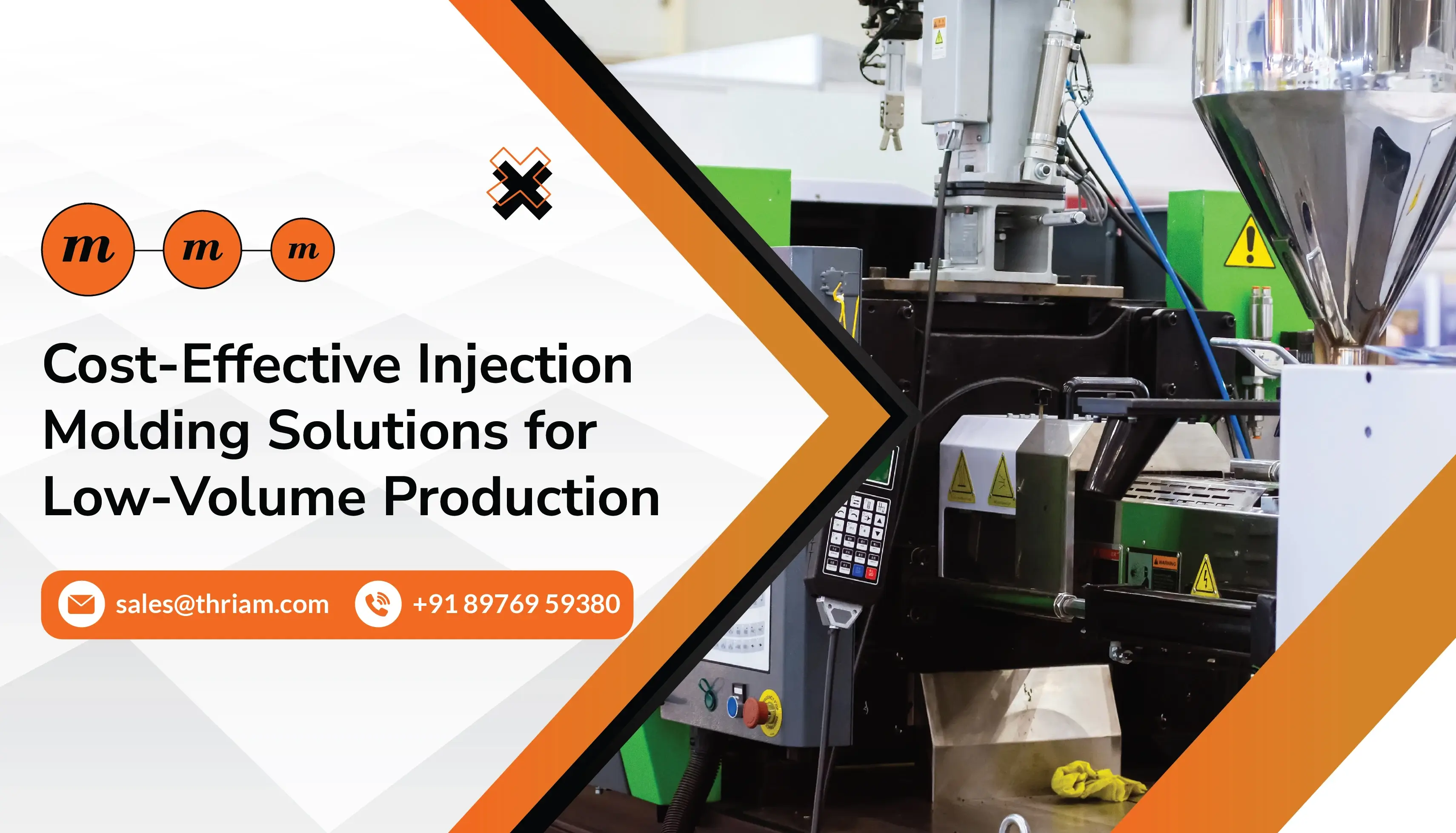 Cost-Effective Injection Molding Solutions for Low-Volume Production banner by Thriam