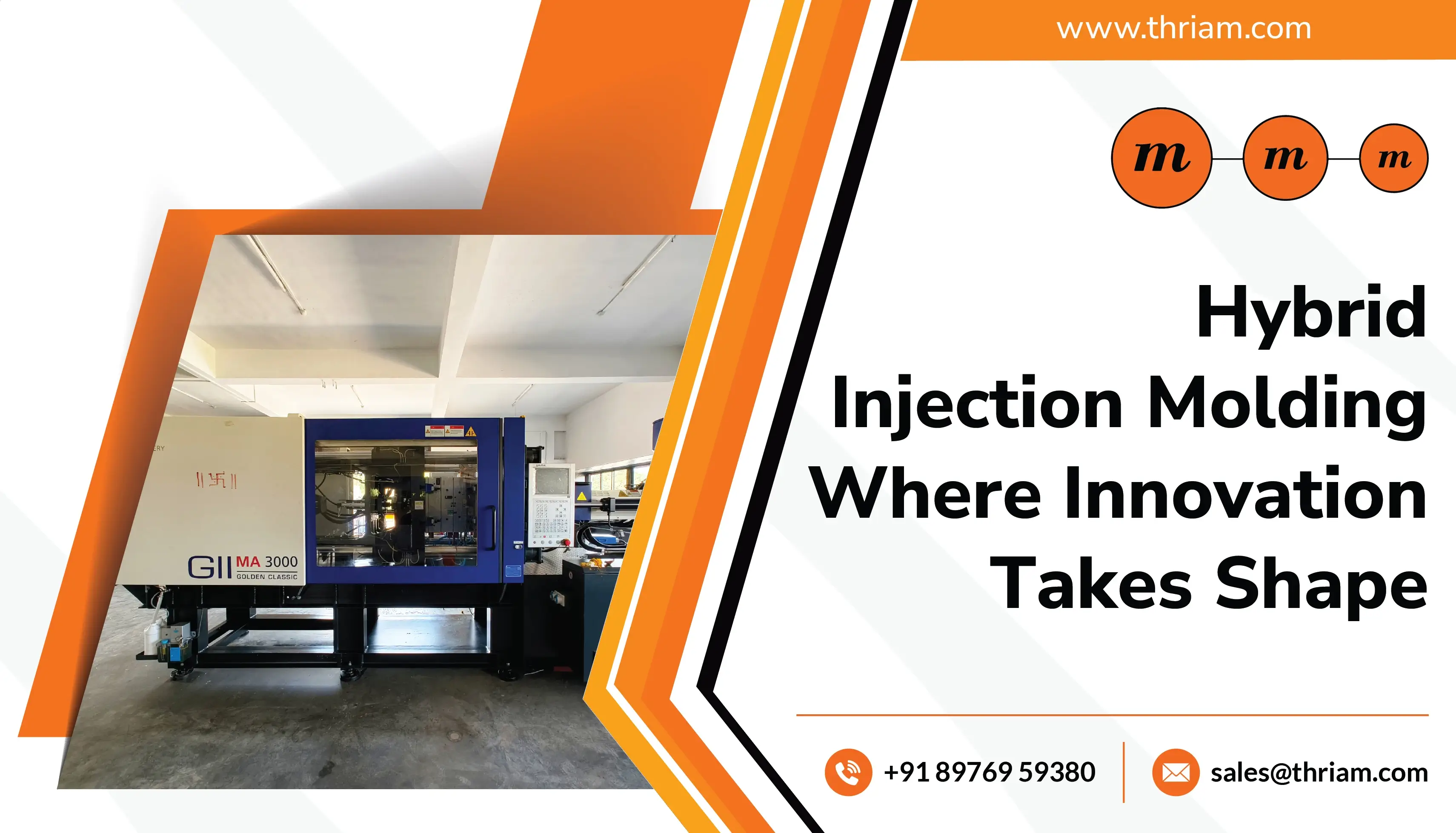 Hybrid Injection Molding: Where Innovation Takes Shape banner by Thriam